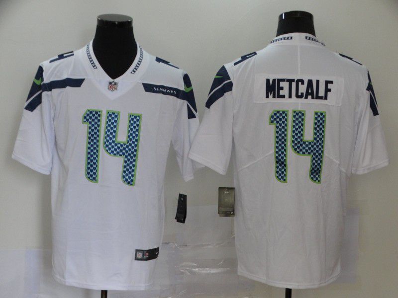 Men Seattle Seahawks #14 Metcalf White Nike Vapor Untouchable Stitched Limited NFL Jerseys->seattle seahawks->NFL Jersey